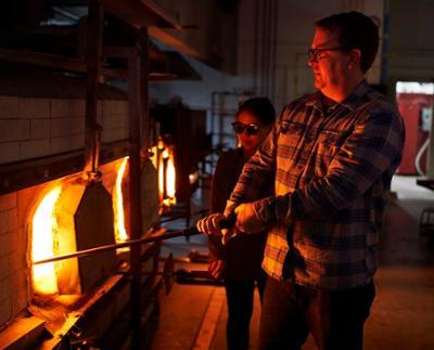 students in the hot shop